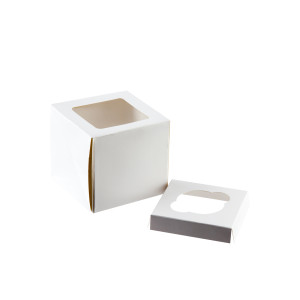Mondo Cupcake Box 1 Cup 10x10cm White