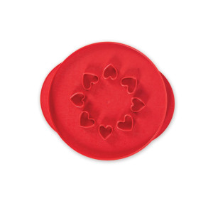 Nordic Ware Lattice and Hearts Pie Top Cutter Red