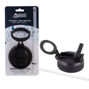 Oasis Sipper Sports Water Bottle Lid and 1 Straw