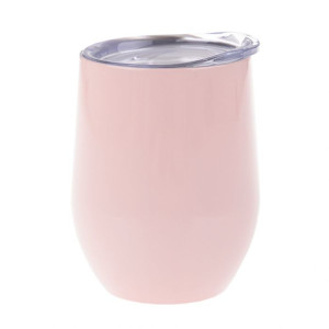 Oasis Stainless Steel Double Wall Wine Tumbler 330ml Soft Pink