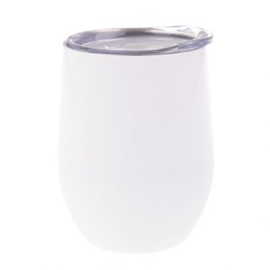 Oasis Stainless Steel Double Wall Wine Tumbler 330ml White