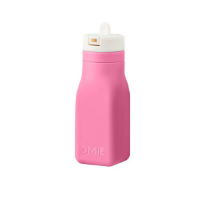Omie Silicone Drink Bottle 250ml Pink