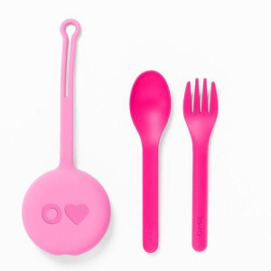 Omie 3 Piece Cutlery Pod Set Bubble Pink
