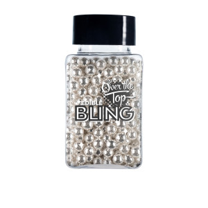 Over The Top Edible Bling Silver Pearls 4mm 70g