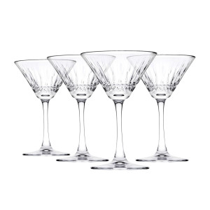 Pasabahce Elysia Martini Glass 220ml Set of 4
