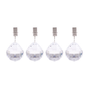 Pizzazz Acrylic Crystal Tablecloth Weights 4pk