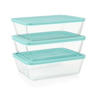 Pyrex Glass Container Set of 3 Mint 2.75L 