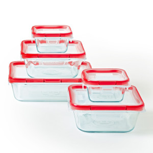 Pyrex Freshlock Glass Container Storage Set