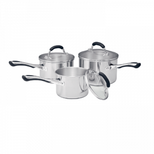 Raco Contemporary Stainless Steel 3 Piece Cookware Set 