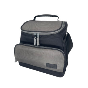 Sachi Rugger Insulated Cooler Bag 12L Black and Silver