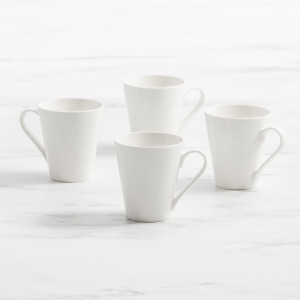 Salisbury & Co Classic Conical Mug 320ml Set of 4 White