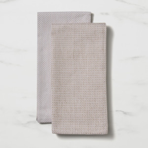 Salisbury & Co Diamond Tea Towel Set of 2 White/Grey