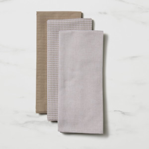 Salisbury & Co Hampstead Tea Towel Set of 3 White/Grey