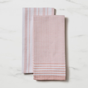 Salisbury & Co Marine Tea Towel Set of 2 Dusty Pink