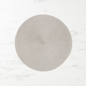 Salisbury & Co Classic Round Placemat 38cm Light Grey