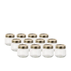 Salisbury & Co Mason Jar with 2 Piece Lid 250ml Set of 12