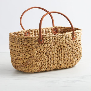 Salisbury & Co Province Carry Basket with Suede Handle Large