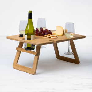 Salisbury & Co Picnic Rectangular Folding Table 50x40cm Natural