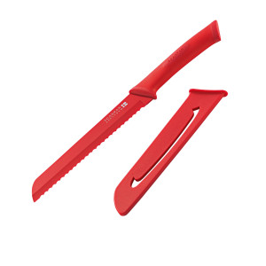 Scanpan Spectrum Soft Touch Bread Knife Red