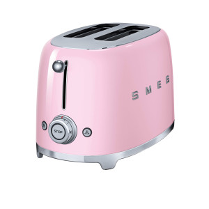 Smeg 50's Retro Style TSF01 2 Slice Toaster Pastel Pink