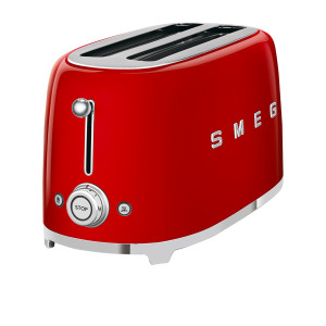 Smeg 50's Retro Style TSF02 4 Slice Toaster Red