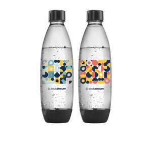 SodaStream Dishwasher Safe Geometric Twin Carbonating Bottle 1L