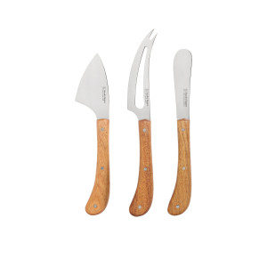 Stanley Rogers Pistol Grip Cheese Knife Set 3pc Acacia