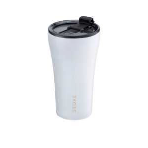 Sttoke Ceramic Reusable Coffee Cup 350ml Angel White