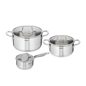 Tefal Virtuoso 3 Piece Stainless Steel Cookware Set