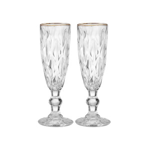 Tempa Ezra Champagne Glass Set of 2 Clear