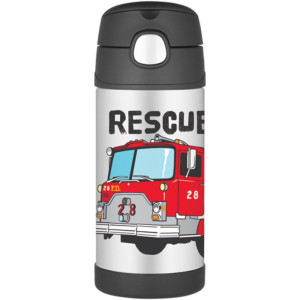 Thermos FUNtainer Stainless Steel Vacuum Insulated Drink Bottle 355ml Fire Truck