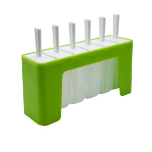 Tovolo Groovy Pop Moulds with Stand Set of 6 Spring Green
