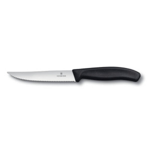 Victorinox Classic Steak and Pizza Knife Wide Blade Wavy Edge 12cm 