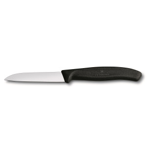 Victorinox Paring Knife with Straight Blade 8cm Black