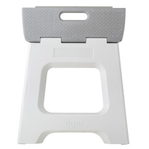 Vigar Compact Foldable Stool 32cm Grey White 