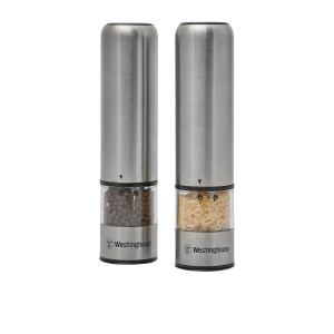 Westinghouse Deluxe Electric Salt and Pepper Mill Set Stainless Steel