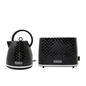 Westinghouse Kettle and Toaster Pack Black - Diamond Pattern