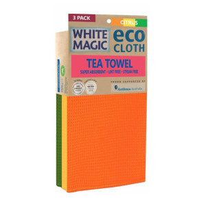 White Magic Eco Cloth Citrus Tea Towel Set 3pc