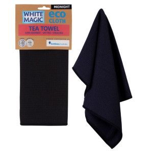 White Magic Individual Eco Cloth Tea Towel Midnight