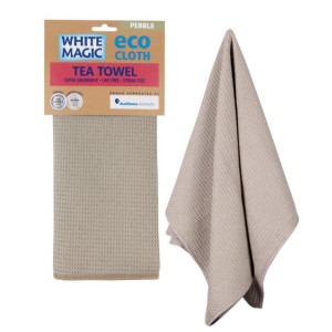 White Magic Individual Eco Cloth Tea Towel Pebble