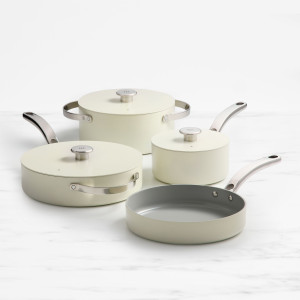 Wolstead Mineral 4pc Non Stick Cookware Set Ivory