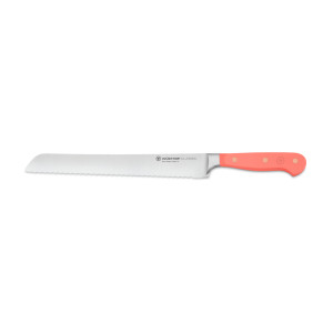 Wusthof Classic Double Serrated Bread Knife 23cm Coral Peach
