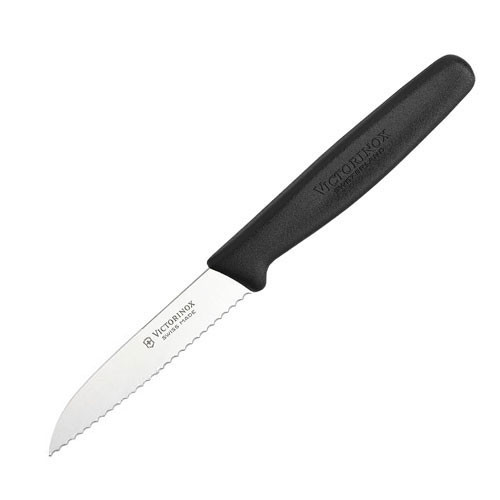 Victorinox Serrated Paring Knife 8cm Black Kitchenware Superstore